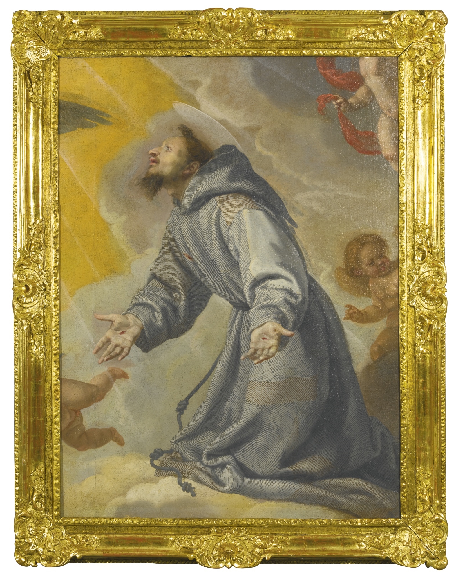 Artwork by Vincenzo Carducci, ST FRANCIS RECEIVING THE STIGMATA, Made of oil on canvas