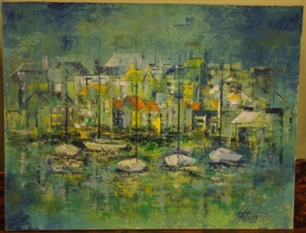 Yachts in Bay - Lynda Hess