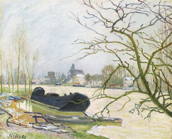 Alfred Sisley | L'allée des peupliers à Moret au bord du