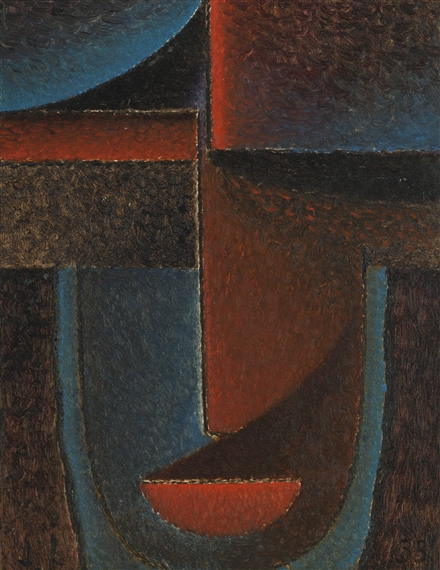 ABSTRAKTER KOPF: BLAU-ROT (ABSTRACT HEAD: BLUE-RED) by Alexej von Jawlensky, 1933