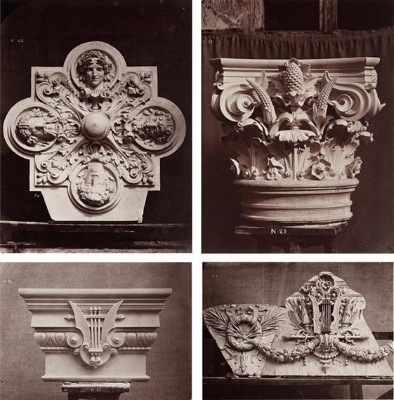 LE NOUVEL OPERA DE PARIS, SCULPTURES ORNEMENTALES by Louis-Émile Durandelle, Circa 1865