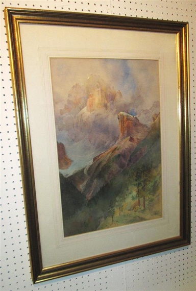 Montainous landscape by Henry Richard Beadon Donne