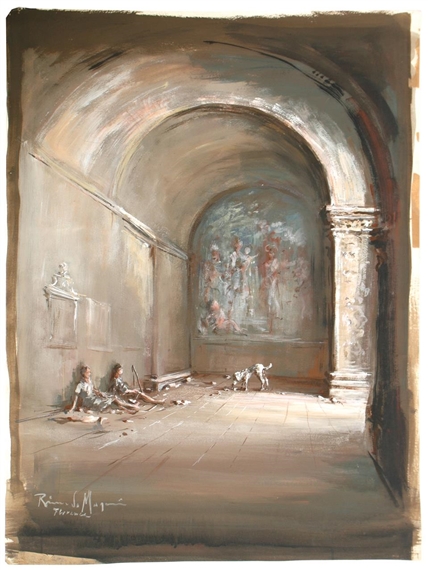 Florence Monolith with Dogs