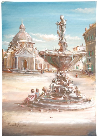 Dome Basilica with Column by Riccardo Magni