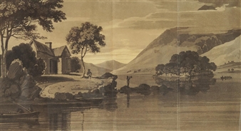 2 Works: Entrance to the Dargle; Upper Lake Killarney - Thomas Medland