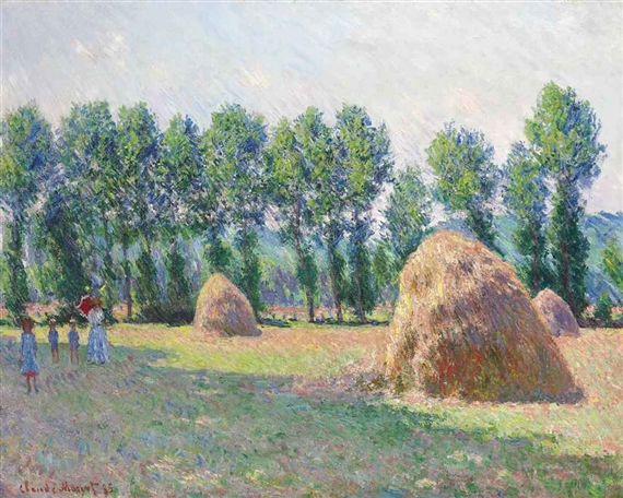 Les meules à Giverny by Claude Monet, 1885