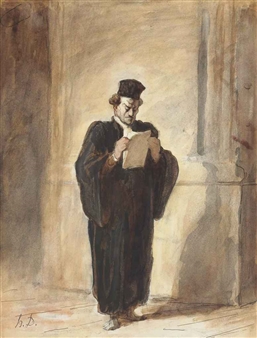 Avant l'audience - Honoré Daumier