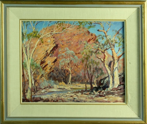 John Thomas Nightingale Rowell Nildotti Gorge Depicting A Wooded 