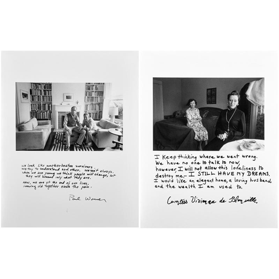 2 works: Rich and Poor Series : Paul Wonner and Countess Vivianna de Blonville by Jim Goldberg, 1982-1984