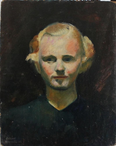 Portrait depicting a blonde haired man