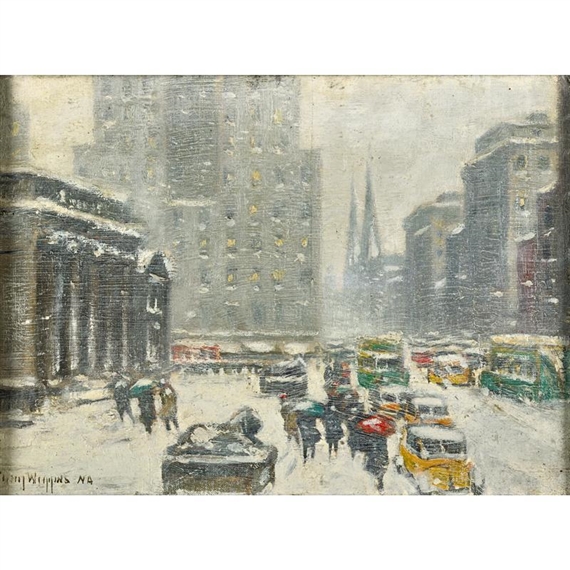 Guy Carleton Wiggins The Public Library, New York (Circa 1935) MutualArt