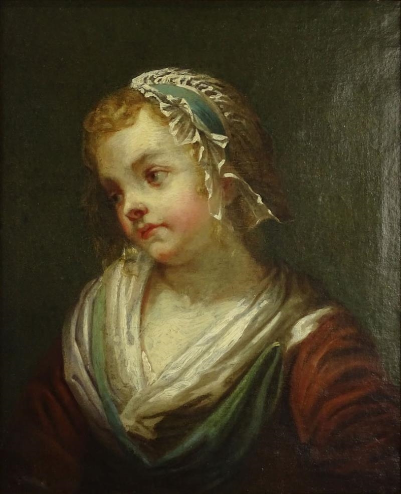 Jeanne-Philiberte Ledoux | Portrait of a Girl with White Lace | MutualArt