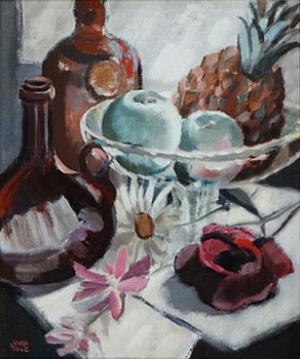 Artwork by John Tole, Still Life, Made of Oil on board
