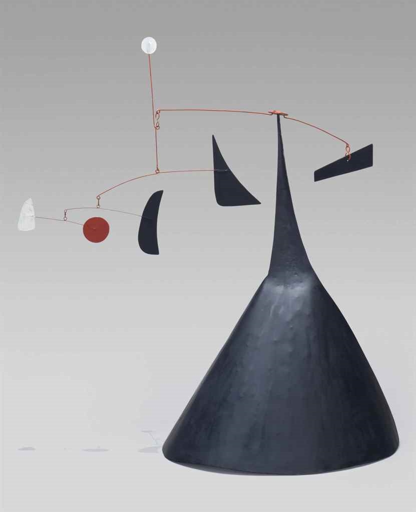 Untitled (demi cône) - standing mobile by Alexander Calder, 1972