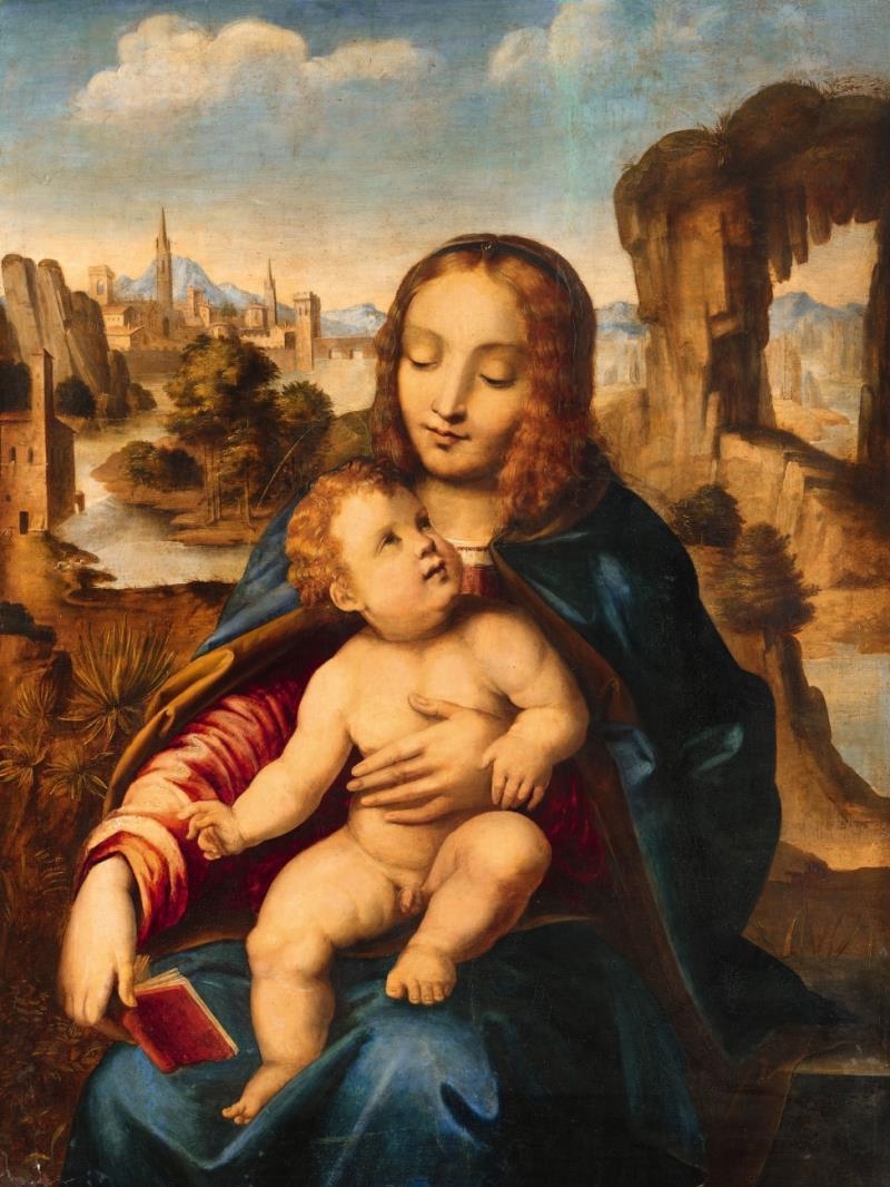 Italian School, 16th Century | Madonna with Child in a Rocky Landscape ...