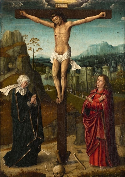 Unknown | Christ on the Cross with the Virgin and Saint John | MutualArt