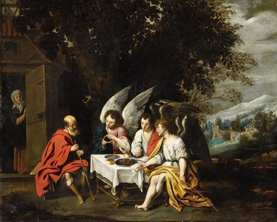 Abraham and the Three Angels by Abraham van Diepenbeeck