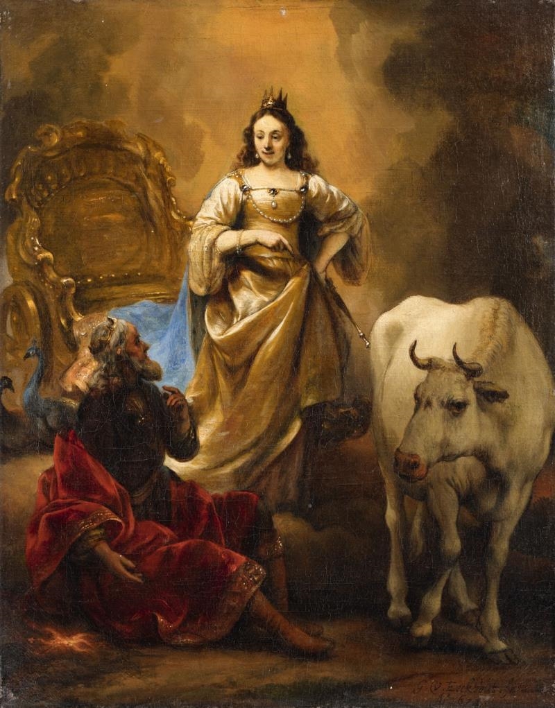 Artwork by Gerbrand van den Eeckhout, Juno, Jupiter and Io, Made of Oil on canvas