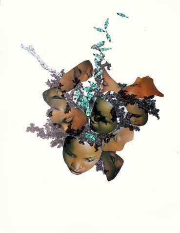 Artwork by Taiye Idahor, Untitled, Made of Mixed media on canvas