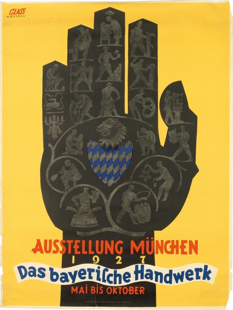 Artwork by Franz Paul Glass, Ausstellung münchen / das bayerische handwerk, Made of Paper