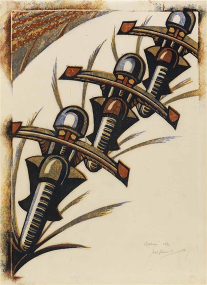 Speedway by Sybil Andrews, 1934