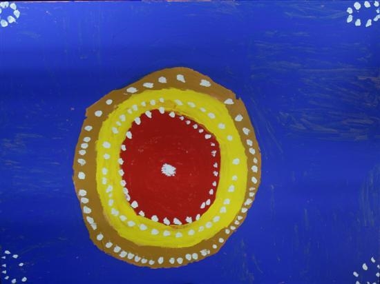 Artwork by Gambinya Thelma Burke, Camping Ground, Made of Acrylic on Linen