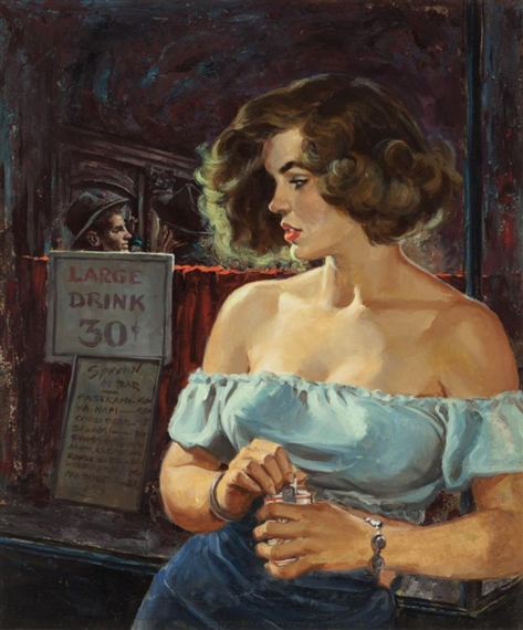 Stone Cold Wife, True Fact Crime Magazine Cover by Howell Dodd, 1953