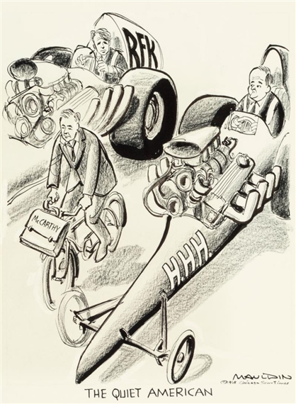 The Quiet American, Chicago Sun-Times Editorial Cartoon by William Henry Mauldin, 1968