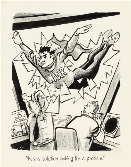 He's a Solution Looking for a Problem, Editorial Cartoon