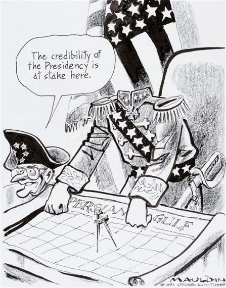 George Bush, Chicago Sun-Times Editorial Cartoon