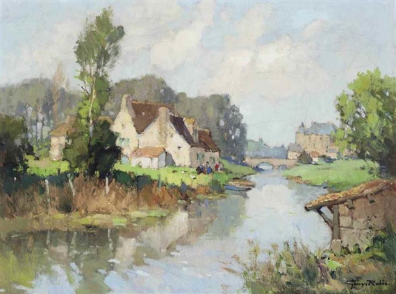 Le Beuvron, Near Blois, France by Georges Charles Robin