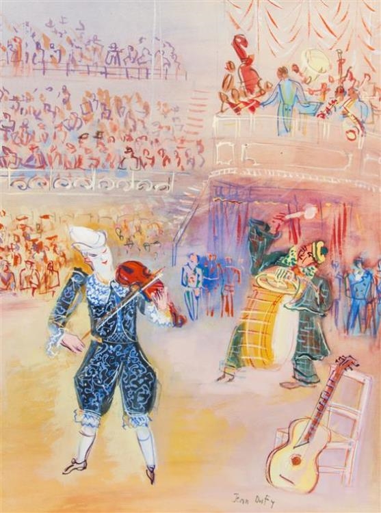 Artwork by Jean Dufy, La grosse caisse ravageuse, Made of gouache on paper