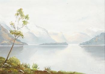 Lake Manapouri by Bessie Kendon, 1977
