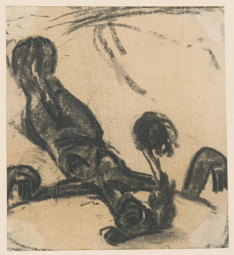 Dead woman - The black flower by Frits van den Berghe, 1919