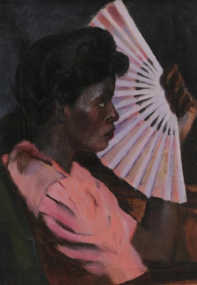 Woman with Fan by Julien Binford
