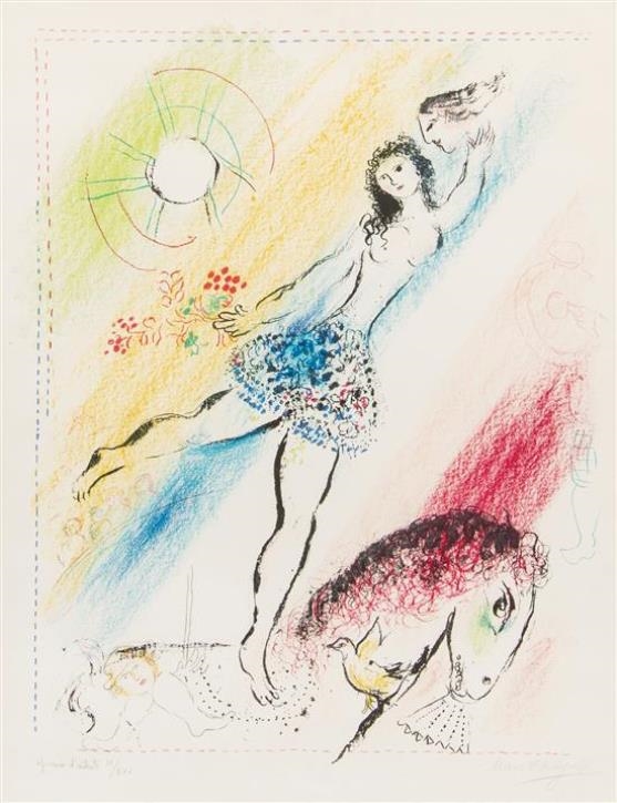 Marc Chagall | Circus Girl Rider (1964) | MutualArt