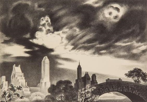 Angry Skies by Louis Lozowick, 1935