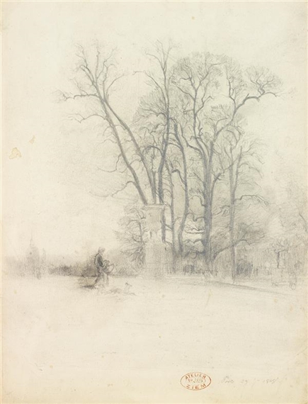 Vue du jardin du Luxembourg by Félix Ziem, 1848