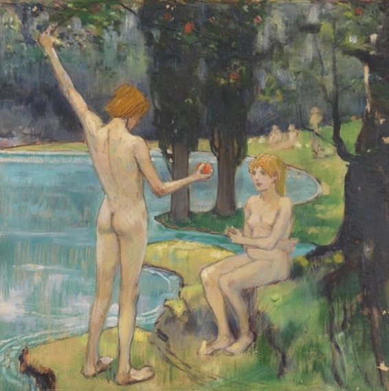 Adam und Eva by Ludwig von Hofmann, 1895/1900