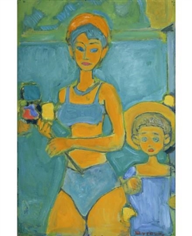 On the Beach - Anatoly Ivanovich Shugrin