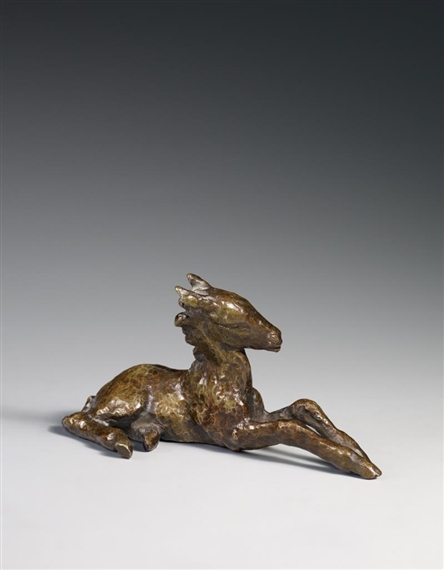 Aufwachendes Fohlen (Liegendes Fohlen mit aufgerichtetem Kopf) by Renee Sintenis, 1938