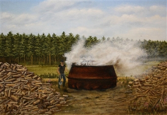 The Charcoal Burner, Brandon, Suffolk - F. E. Vincent