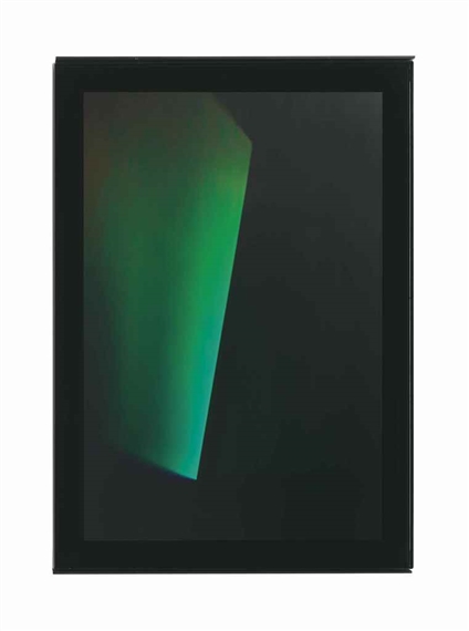 Artwork by James Turrell, Untitled (XI C), Made of hologram and glass construction