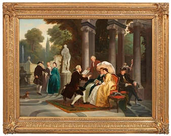 Reading of a poet in a palace park - Wiener Biedermeier