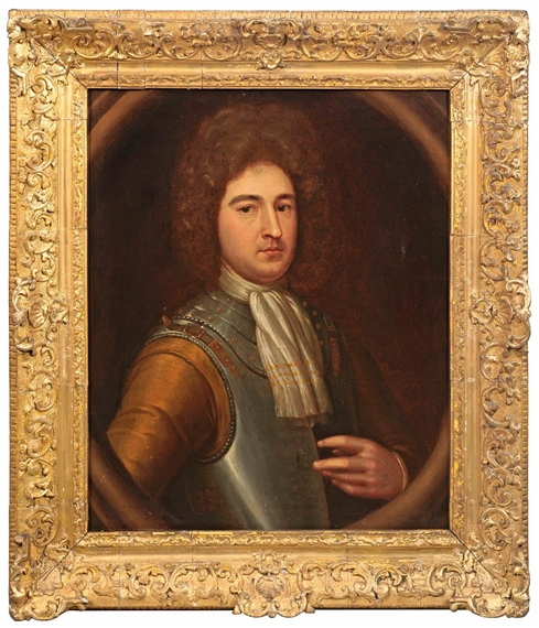 A portrait of a nobleman in an armor