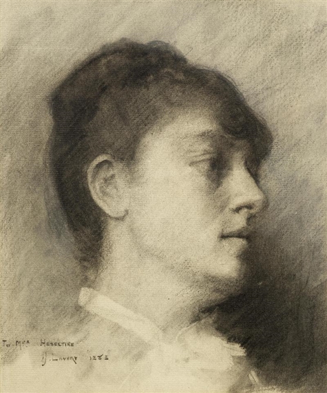 Portrait of Mrs. Heseltine by John Lavery, 1883