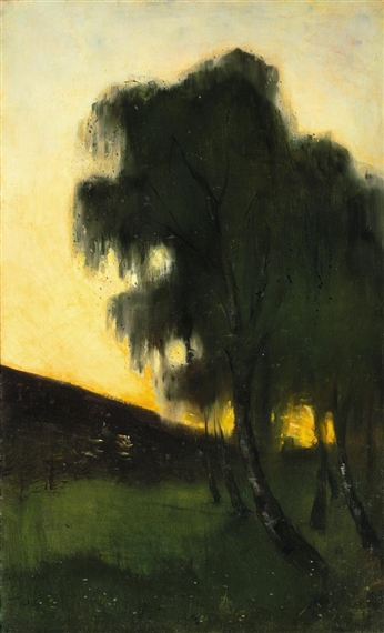 LANDSCHAFT MIT WEISSBIRKEN by Lesser Ury, 1890/1900
