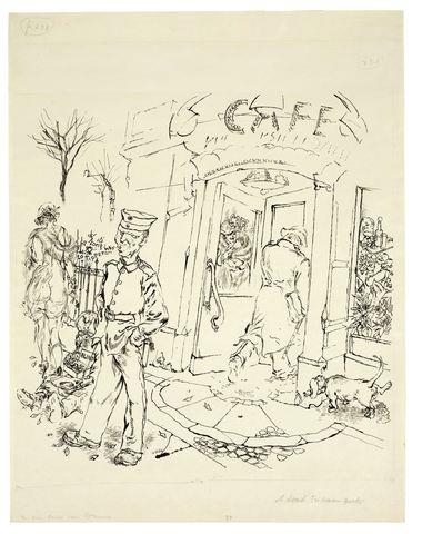 A DEAD IRISHMAN SPEAKS (ZU BEN HECHT: 1001 AFTERNOONS IN NEW YORK) by George Grosz, 1941