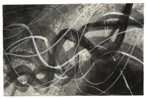 Artwork by Hermann Glöckner, UNTITLED (SCHWARZE UND WEISSE SCHWÜNGE), Made of Brush and India ink and opaque white on paper