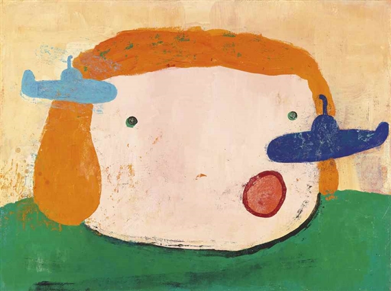 Submarines Around the Face by Yoshitomo Nara, 1991